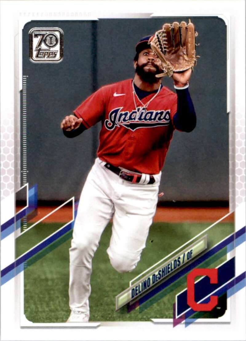 2021 Topps Baseball  #602 Delino DeShields  Cleveland Indians  Image 1