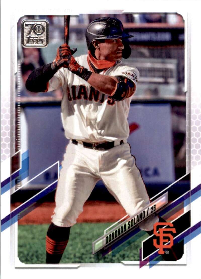 2021 Topps Baseball  #605 Donovan Solano  San Francisco Giants  Image 1