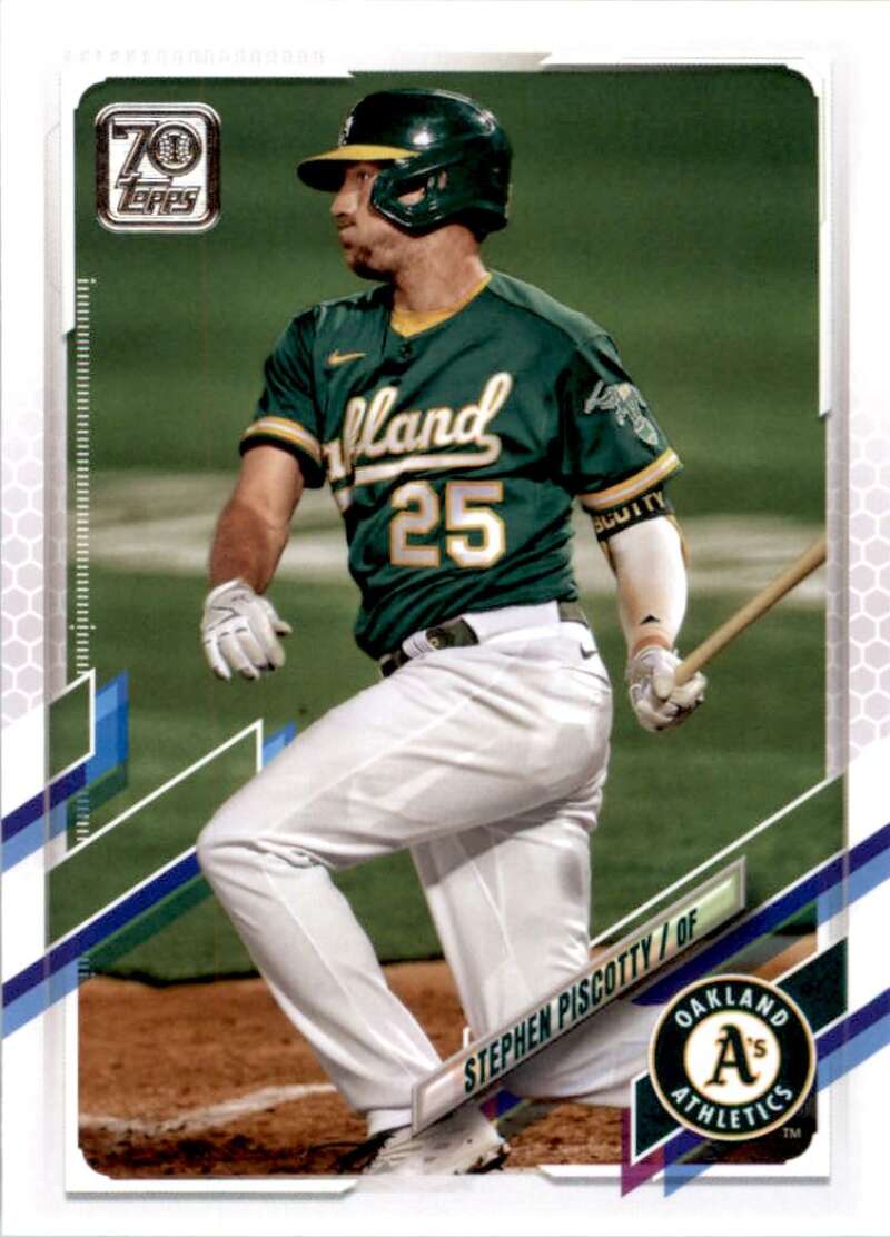 2021 Topps Baseball  #607 Stephen Piscotty  Oakland Athletics  Image 1