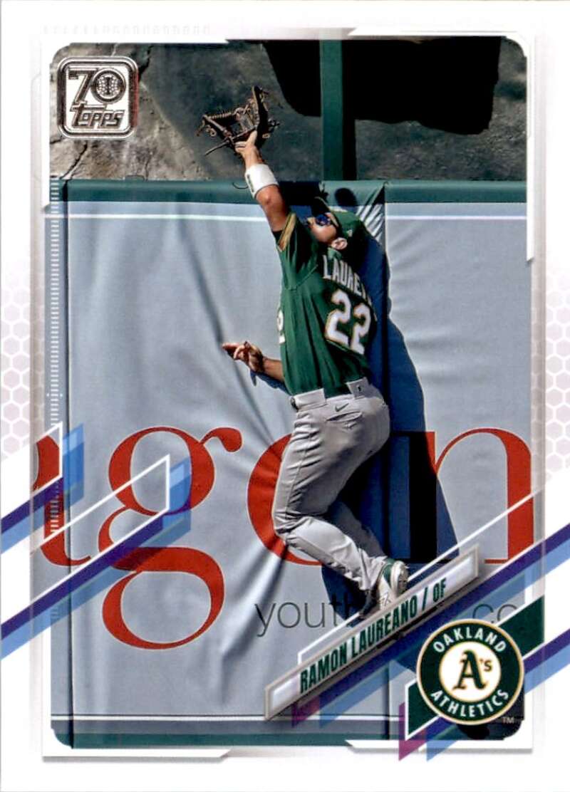 2021 Topps Baseball  #613 Ramon Laureano  Oakland Athletics  Image 1