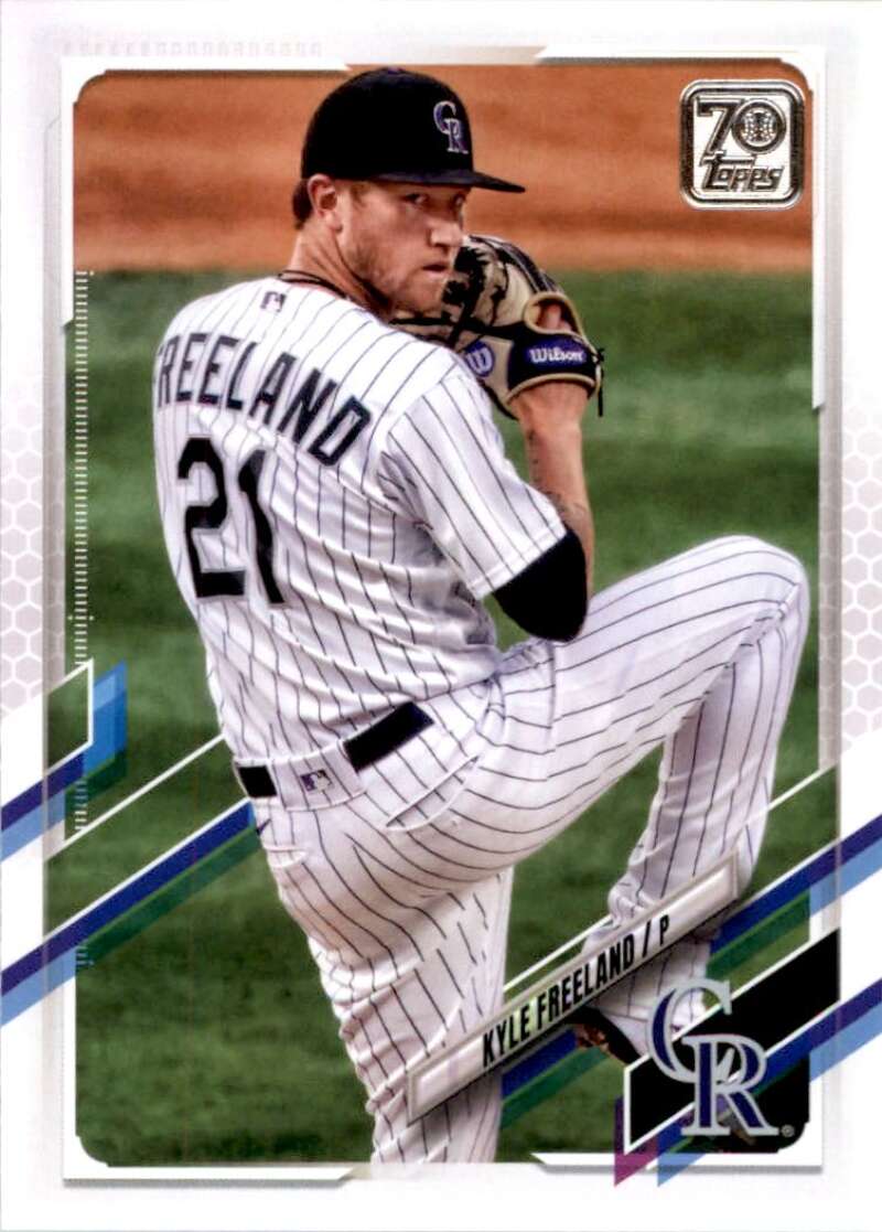 2021 Topps Baseball  #615 Kyle Freeland  Colorado Rockies  Image 1