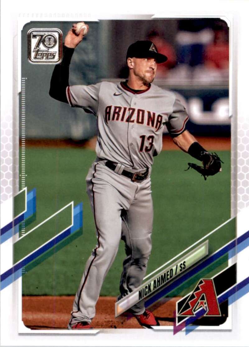 2021 Topps Baseball  #618 Nick Ahmed  Arizona Diamondbacks  Image 1