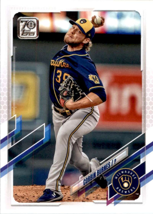 2021 Topps Baseball  #619 Corbin Burnes  Milwaukee Brewers  Image 1