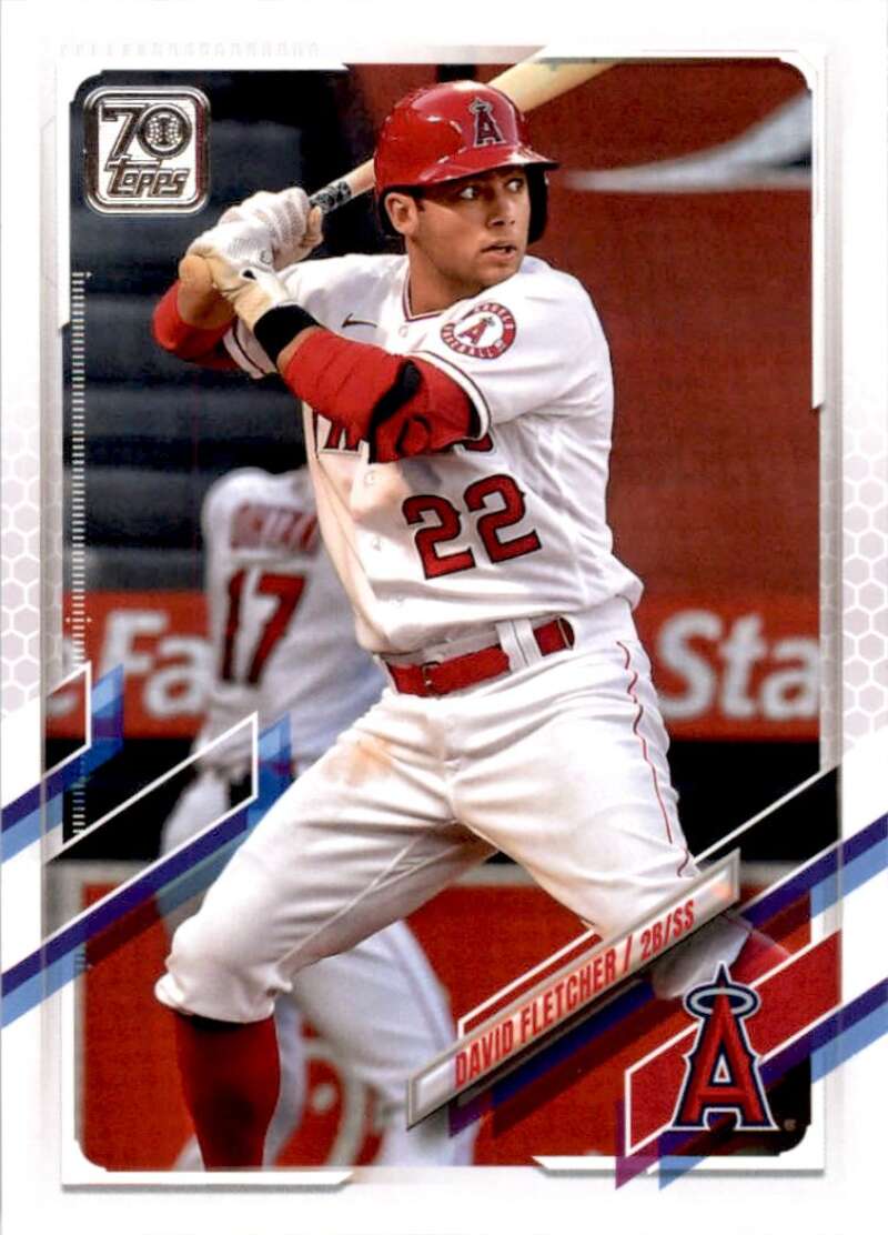 2021 Topps Baseball  #624 David Fletcher  Los Angeles Angels  Image 1