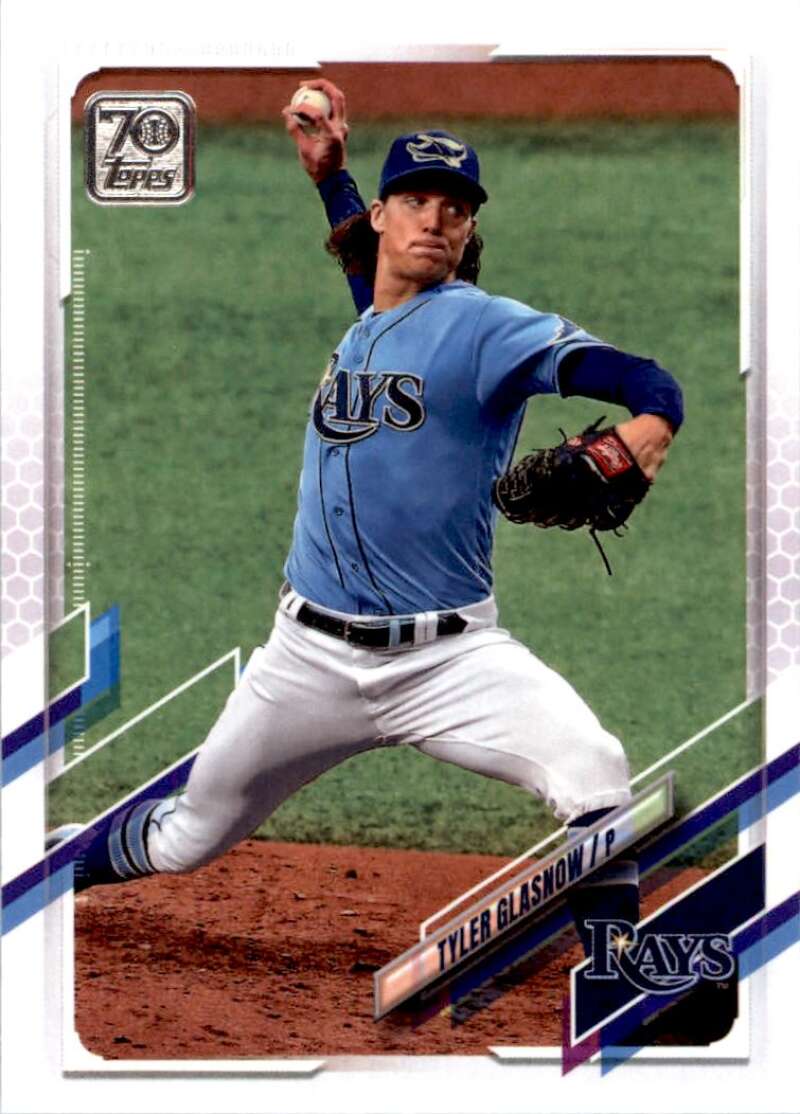 2021 Topps Baseball  #629 Tyler Glasnow  Tampa Bay Rays  Image 1