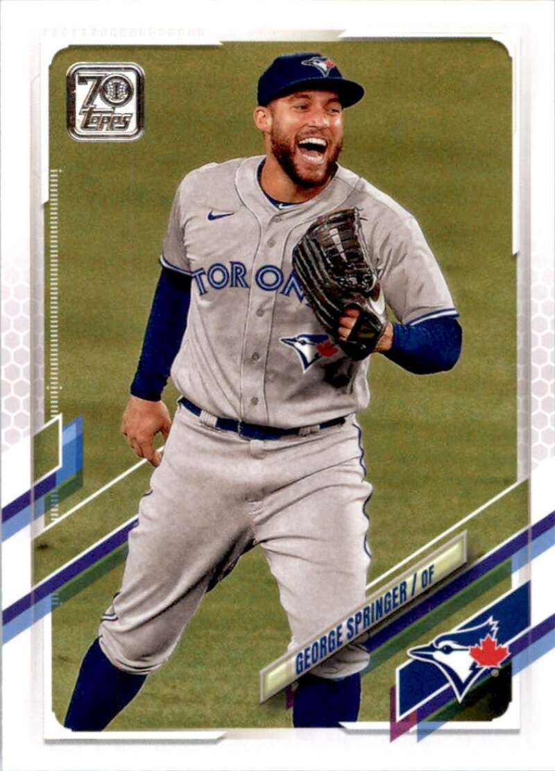 2021 Topps Baseball  #633 George Springer  Toronto Blue Jays  Image 1