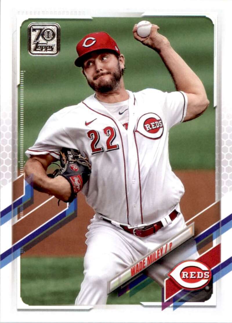 2021 Topps Baseball  #638 Wade Miley  Cincinnati Reds  Image 1