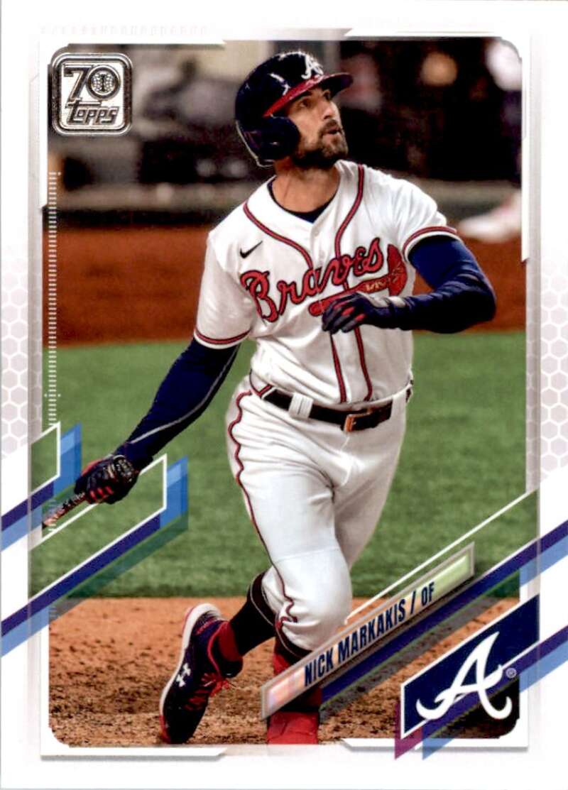 2021 Topps Baseball  #641 Nick Markakis  Atlanta Braves  Image 1