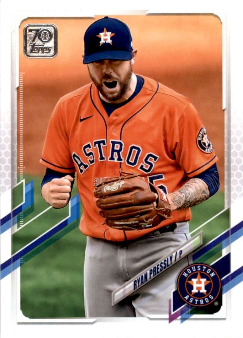 2021 Topps Baseball  #652 Ryan Pressly  Houston Astros  Image 1