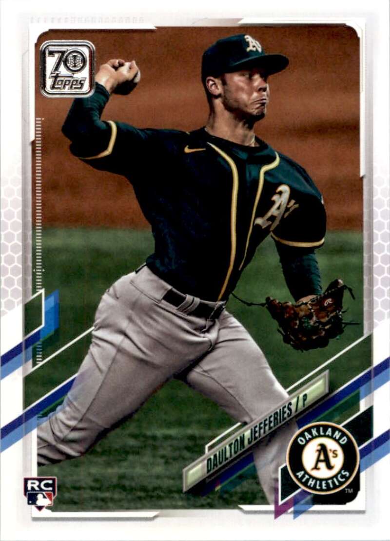 2021 Topps Baseball  #656 Daulton Jefferies  RC Rookie Oakland Athletics  Image 1