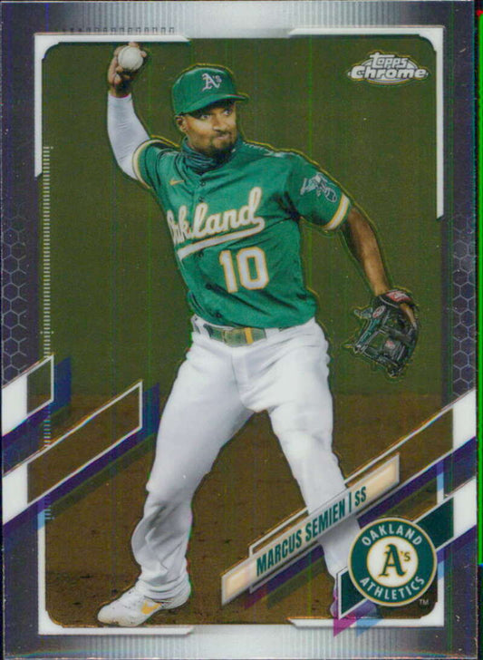 2021 Topps Chrome #8 Marcus Semien  Oakland Athletics  V91688 Image 1