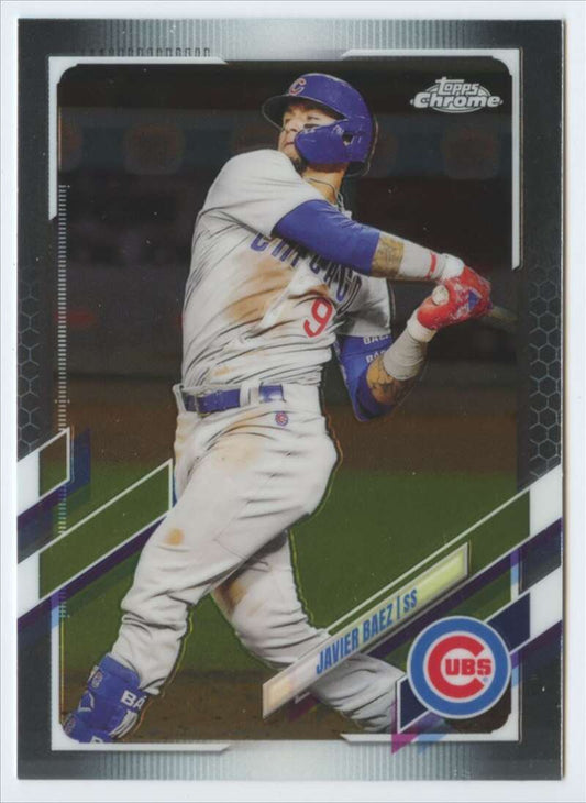 2021 Topps Chrome #9 Javier Baez  Chicago Cubs  V91689 Image 1