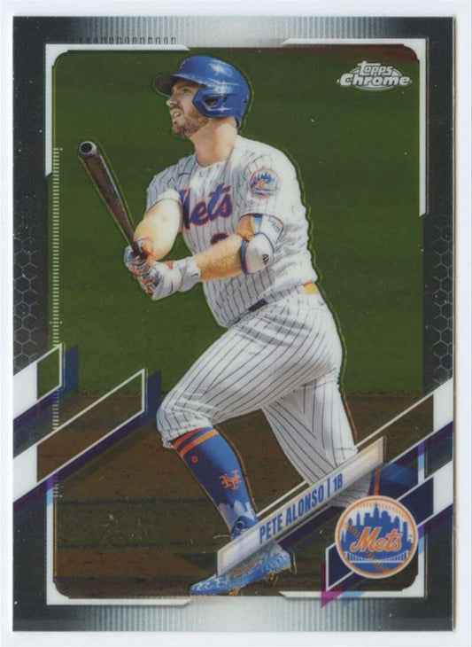 2021 Topps Chrome #11 Pete Alonso  New York Mets  V91690 Image 1