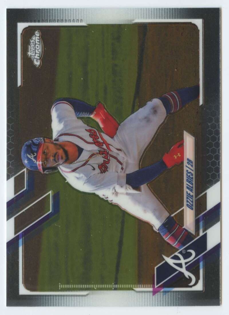 2021 Topps Chrome #24 Ozzie Albies  Atlanta Braves  V91692 Image 1