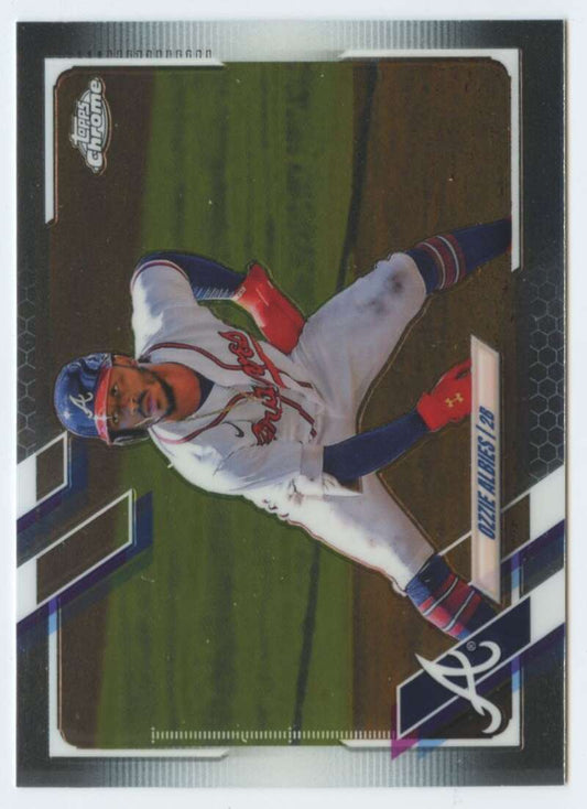 2021 Topps Chrome #24 Ozzie Albies  Atlanta Braves  V91692 Image 1