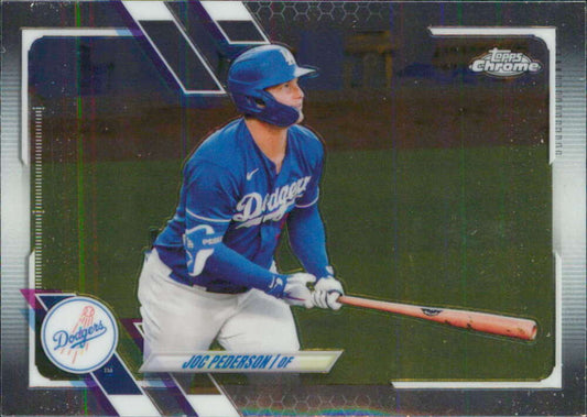 2021 Topps Chrome #28 Joc Pederson  Los Angeles Dodgers  V91694 Image 1
