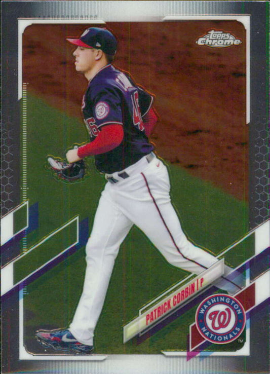 2021 Topps Chrome #32 Patrick Corbin  Washington Nationals  V91696 Image 1