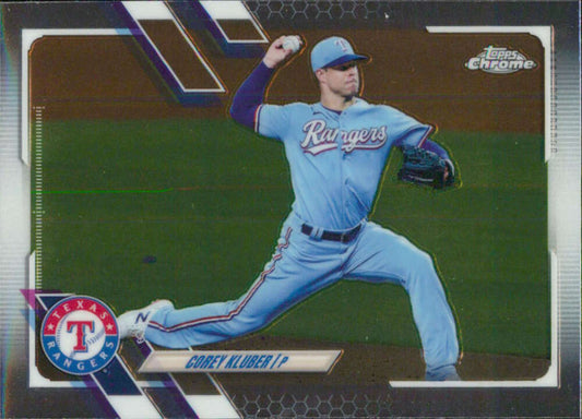 2021 Topps Chrome #34 Corey Kluber  Texas Rangers  V91697 Image 1