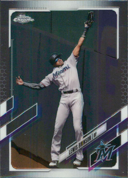 2021 Topps Chrome #42 Lewis Brinson  Miami Marlins  V91701 Image 1