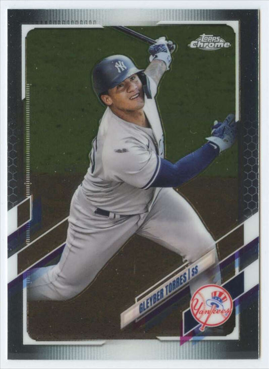2021 Topps Chrome #137 Gleyber Torres  New York Yankees  V91722 Image 1