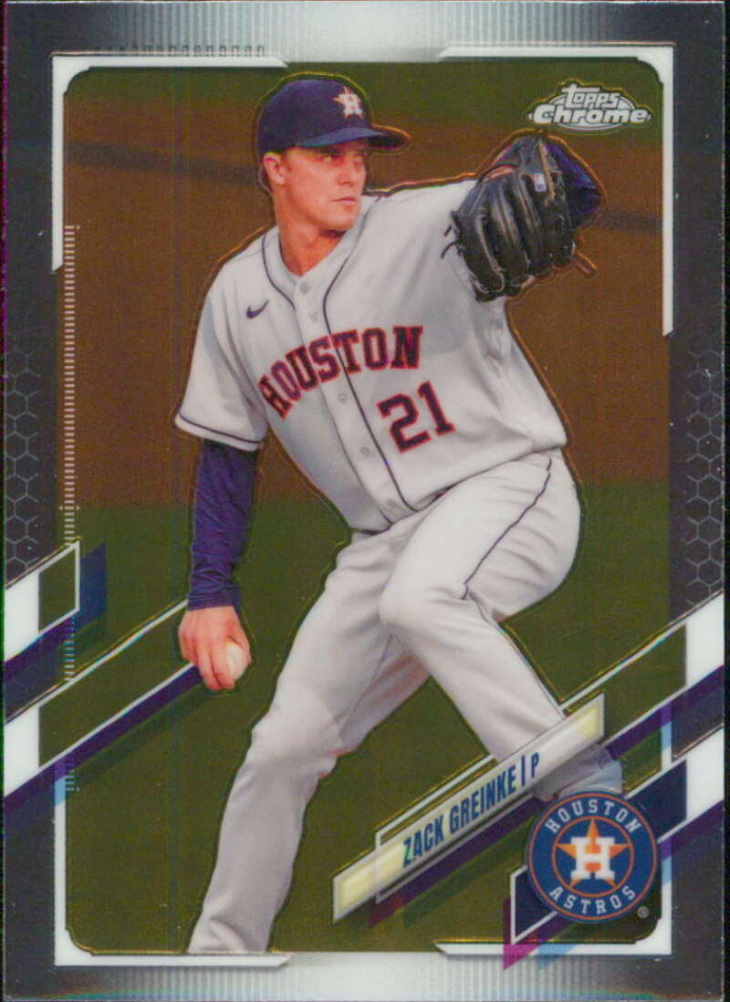 2021 Topps Chrome #154 Zack Greinke  Houston Astros  V91723 Image 1