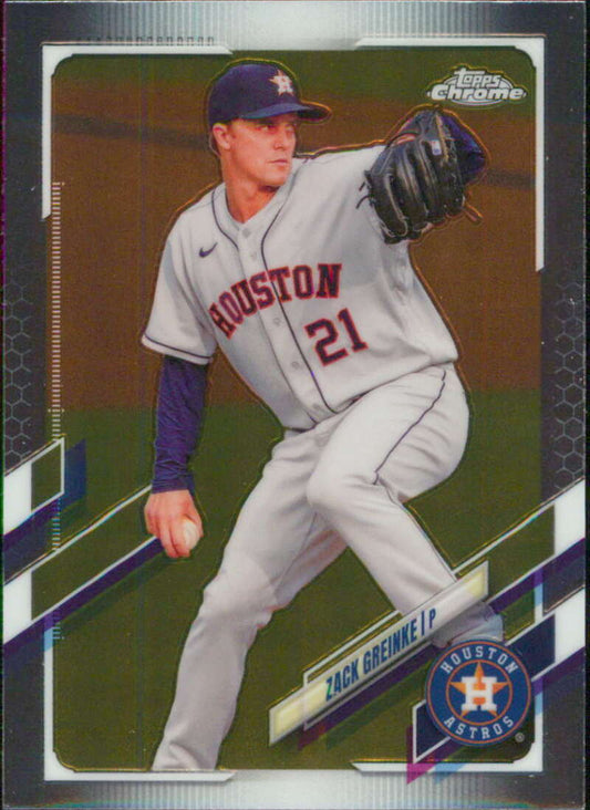 2021 Topps Chrome #154 Zack Greinke  Houston Astros  V91723 Image 1