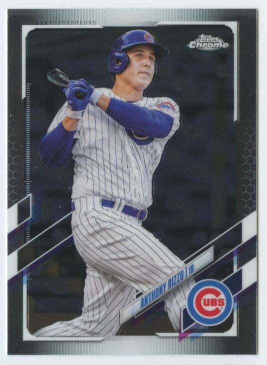 2021 Topps Chrome #165 Anthony Rizzo  Chicago Cubs  V91727 Image 1