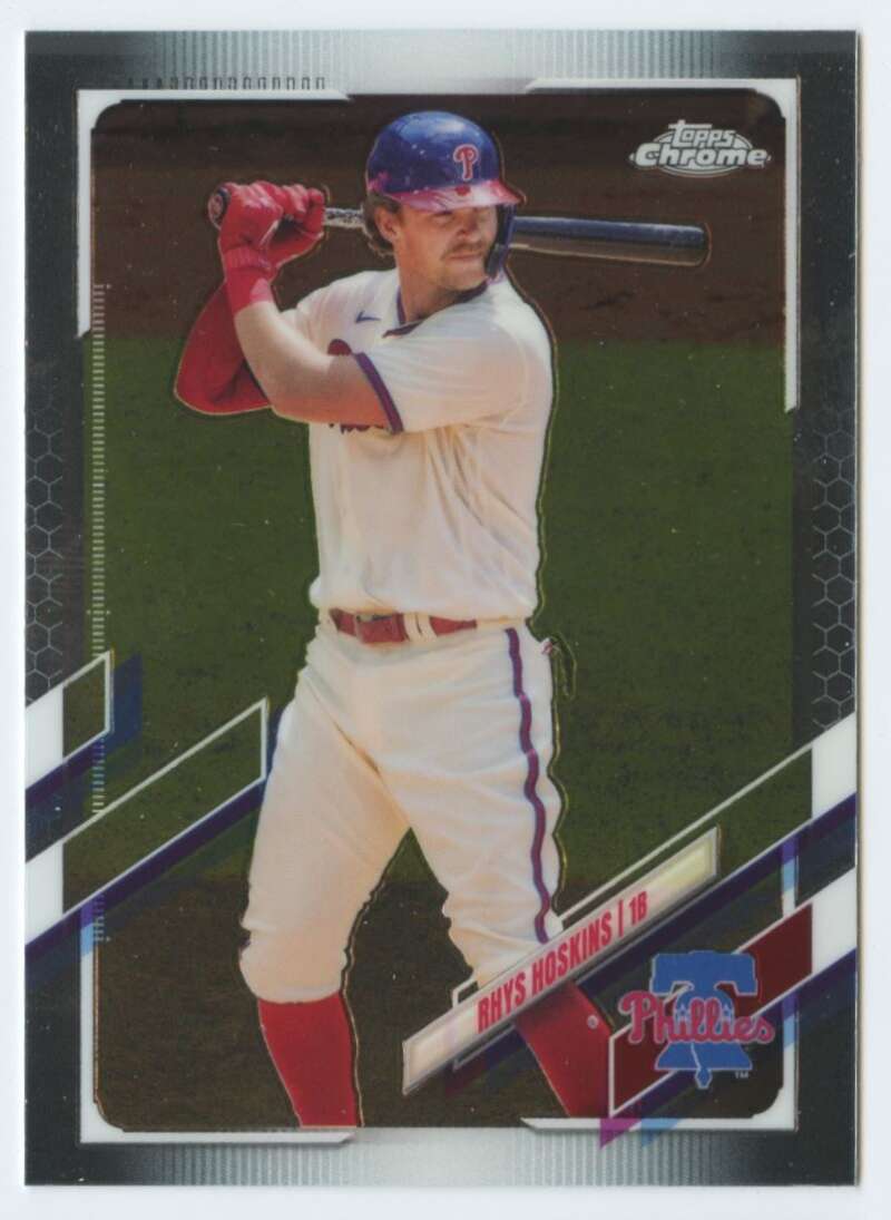 2021 Topps Chrome #182 Rhys Hoskins  Philadelphia Phillies  V91730 Image 1