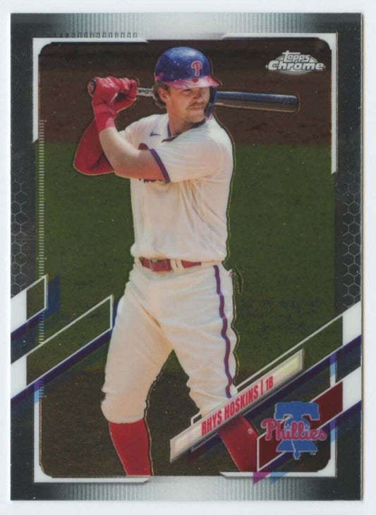 2021 Topps Chrome #182 Rhys Hoskins  Philadelphia Phillies  V91730 Image 1