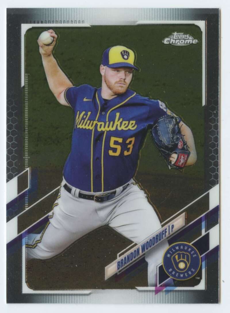 2021 Topps Chrome #192 Brandon Woodruff  Milwaukee Brewers  V91732 Image 1