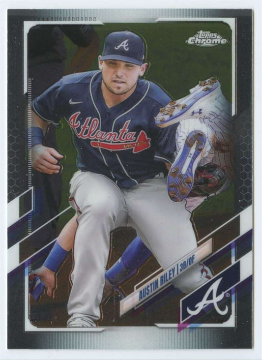 2021 Topps Chrome #194 Austin Riley  Atlanta Braves  V91733 Image 1