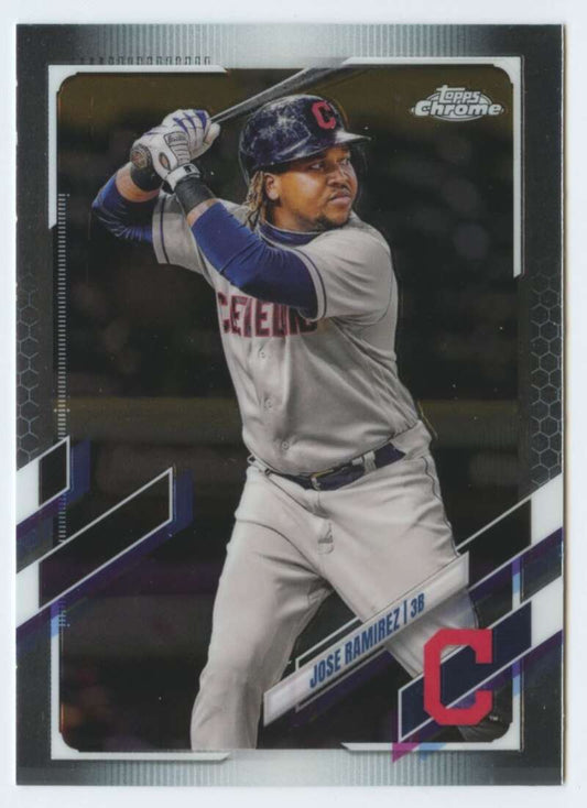 2021 Topps Chrome #195 Jose Ramirez  Cleveland Indians  V91734 Image 1