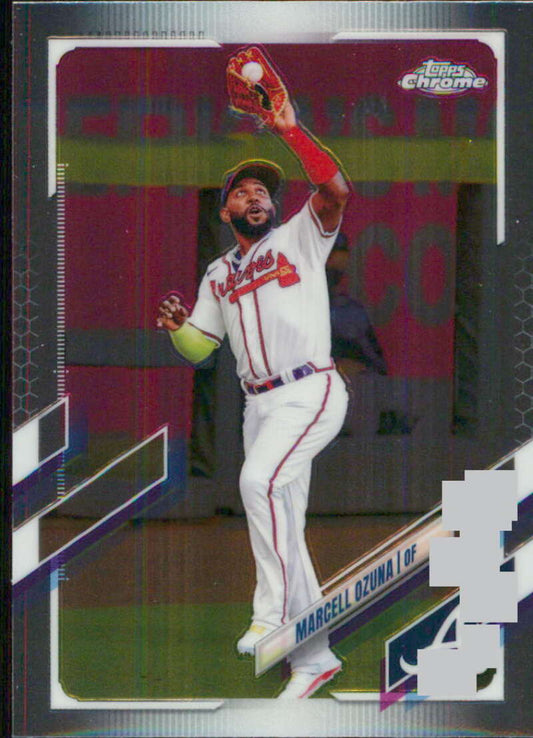 2021 Topps Chrome #202 Marcell Ozuna  Atlanta Braves  V91736 Image 1