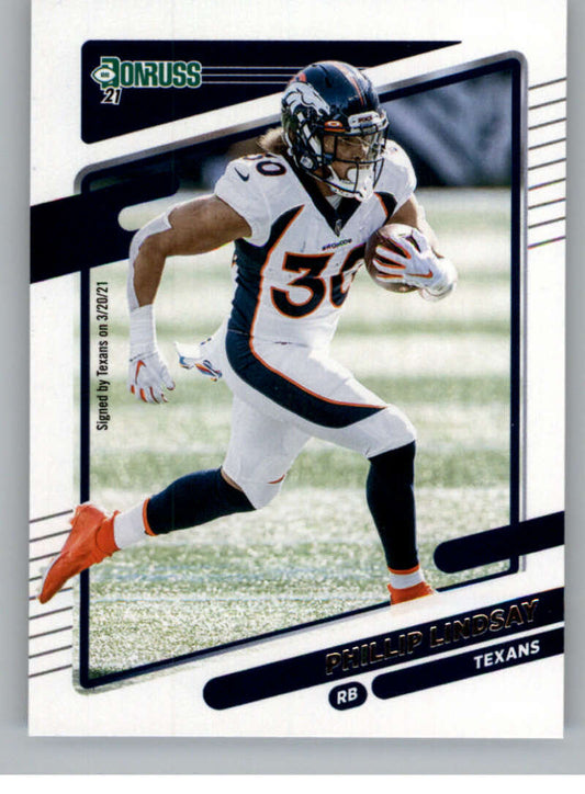 2021 Donruss #183 Phillip Lindsay  Houston Texans  V88908 Image 1