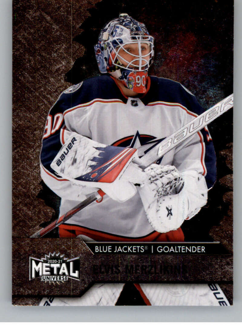 2020-21 Skybox Metal Universe #32 Elvis Merzlikins  Columbus Blue Jackets  V86317 Image 1