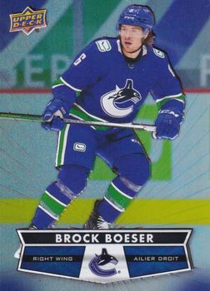 2021-22 Upper Deck Tim Hortons #6 Brock Boeser Hockey Vancouver Canucks  Image 1
