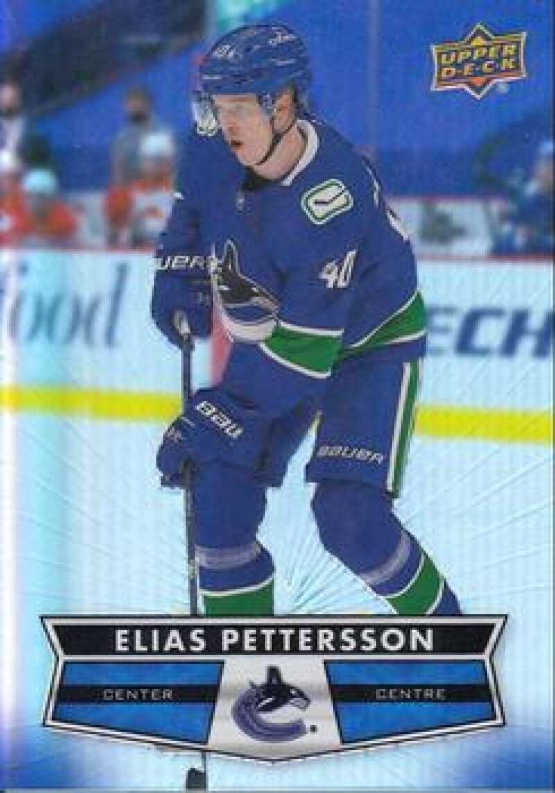 2021-22 Upper Deck Tim Hortons #113 Elias Pettersson Hockey Vancouver Canucks  Image 1