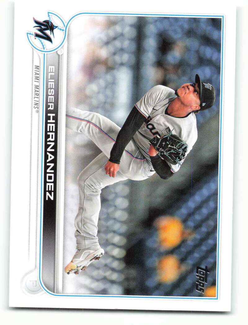 2022 Topps Baseball  #9 Elieser Hernandez  Miami Marlins  Image 1