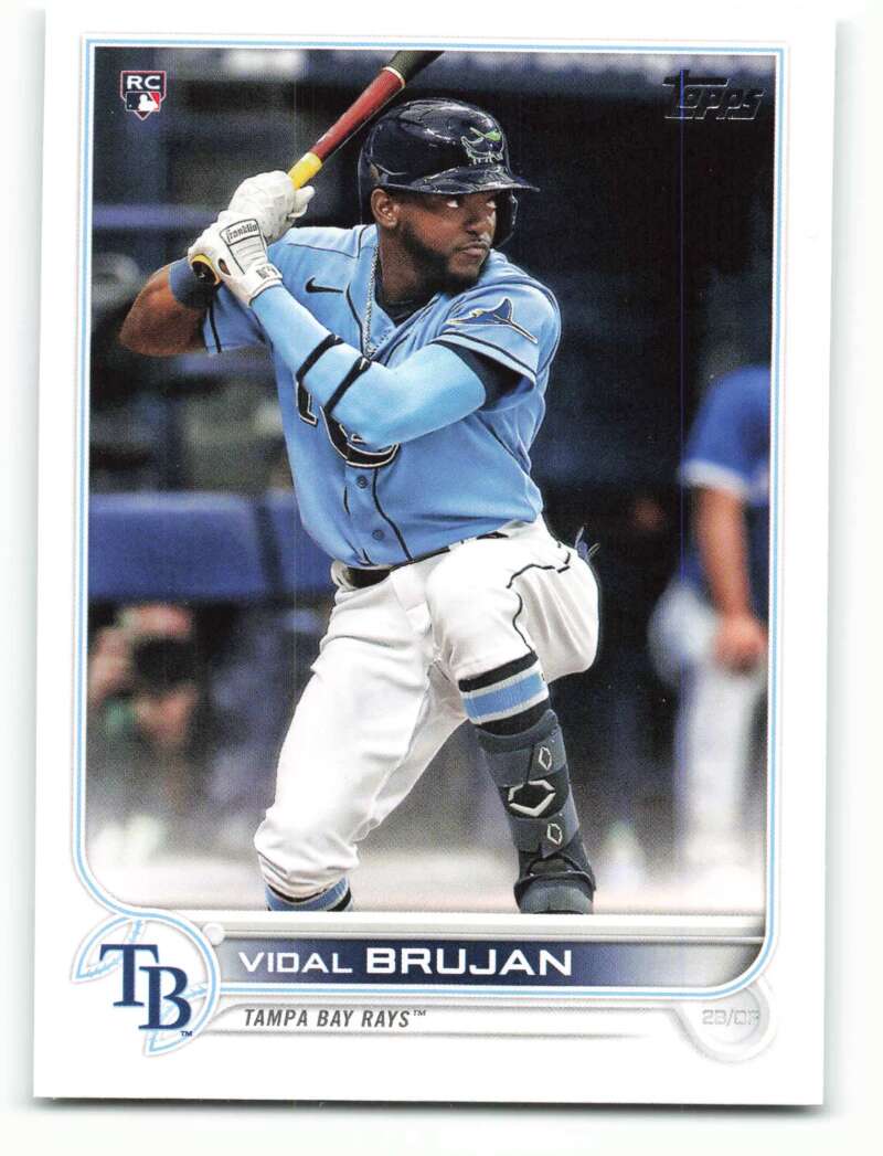 2022 Topps Baseball  #25 Vidal Brujan  RC Rookie Tampa Bay Rays  Image 1