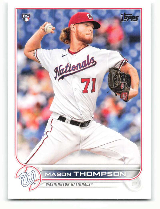 2022 Topps Baseball  #38 Mason Thompson  RC Rookie Washington Nationals  Image 1