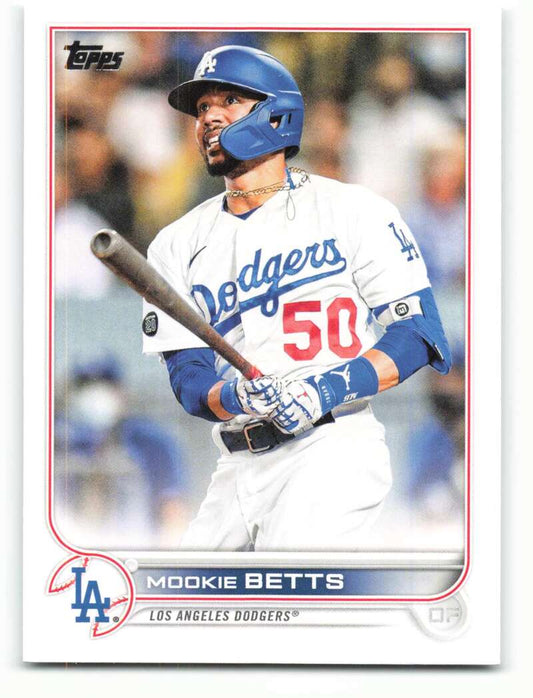 2022 Topps Baseball  #50 Mookie Betts  Los Angeles Dodgers  Image 1