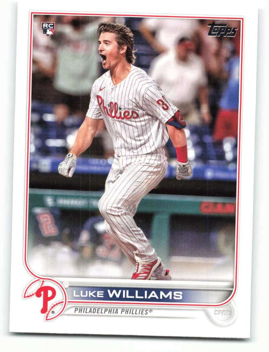 2022 Topps Baseball  #62 Luke Williams  RC Rookie Philadelphia Phillies  Image 1