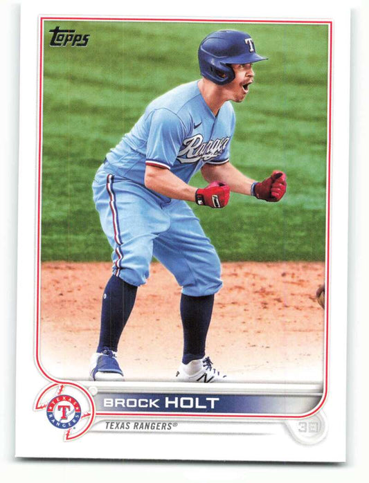 2022 Topps Baseball  #113 Brock Holt  Texas Rangers  Image 1