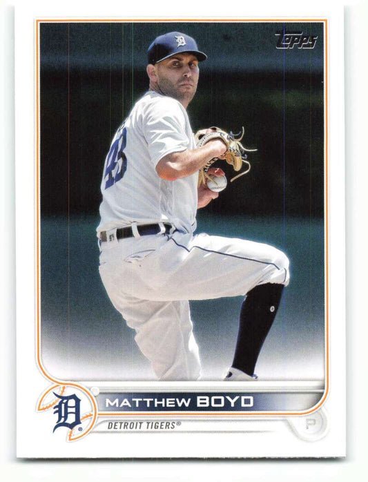 2022 Topps Baseball  #128 Matthew Boyd  Detroit Tigers  Image 1