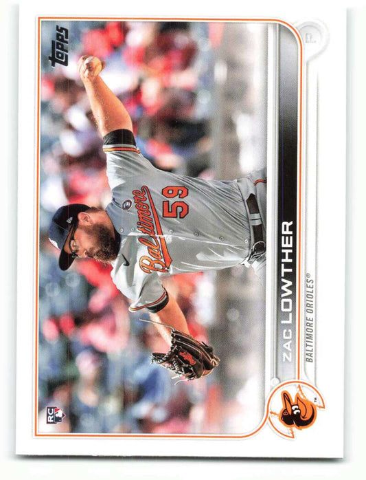 2022 Topps Baseball  #133 Zac Lowther  RC Rookie Baltimore Orioles  Image 1
