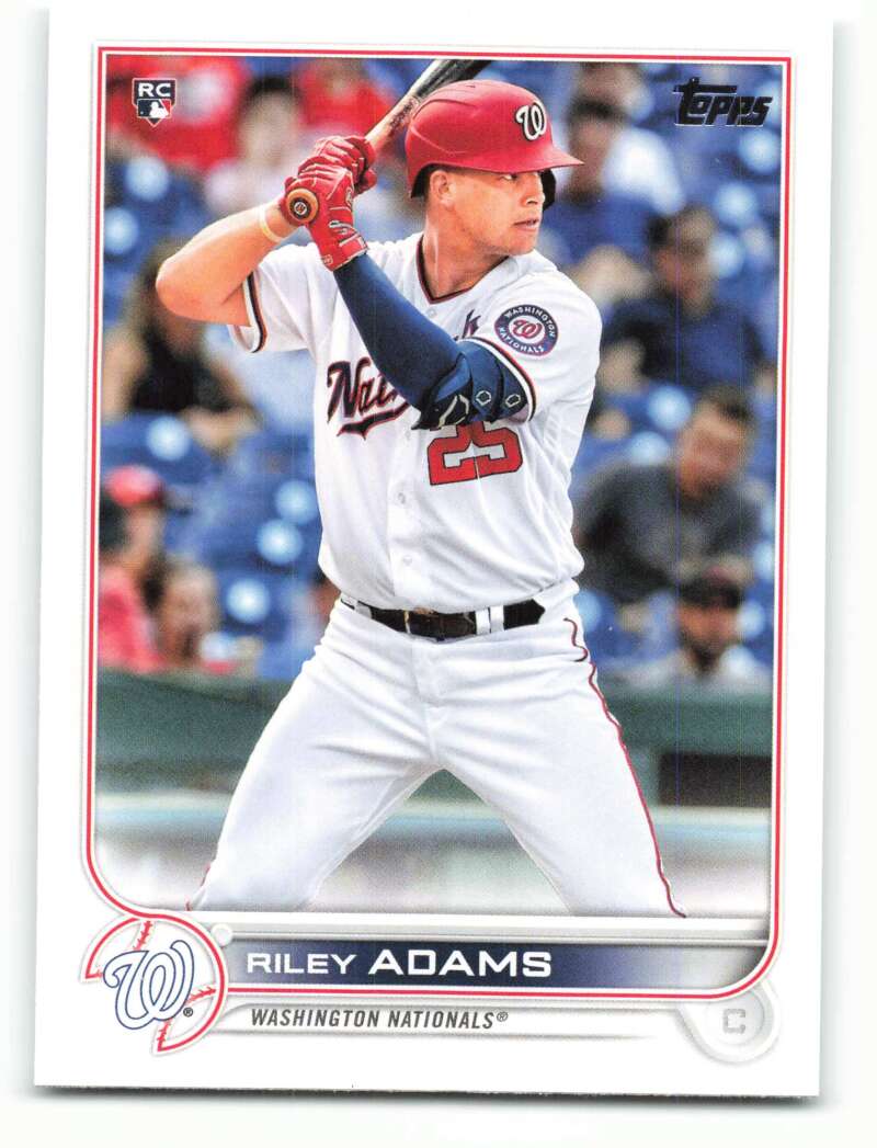 2022 Topps Baseball  #158 Riley Adams  RC Rookie Washington Nationals  Image 1