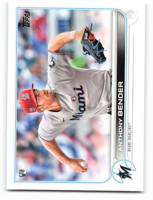 2022 Topps Baseball  #160 Anthony Bender  RC Rookie Miami Marlins  Image 1
