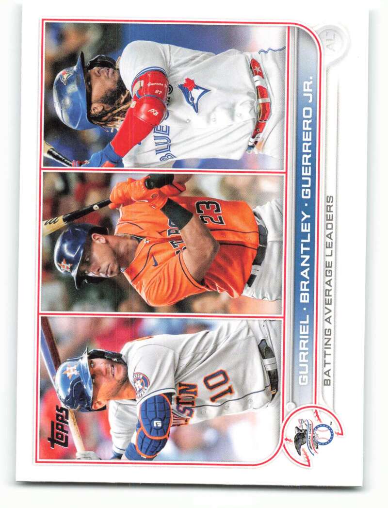 2022 Topps Baseball  #165 Gurriel/Brantley/Guerrero Jr.   Image 1