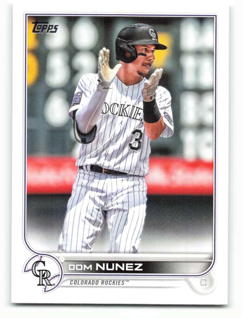 2022 Topps Baseball  #193 Dom Nunez  Colorado Rockies  Image 1