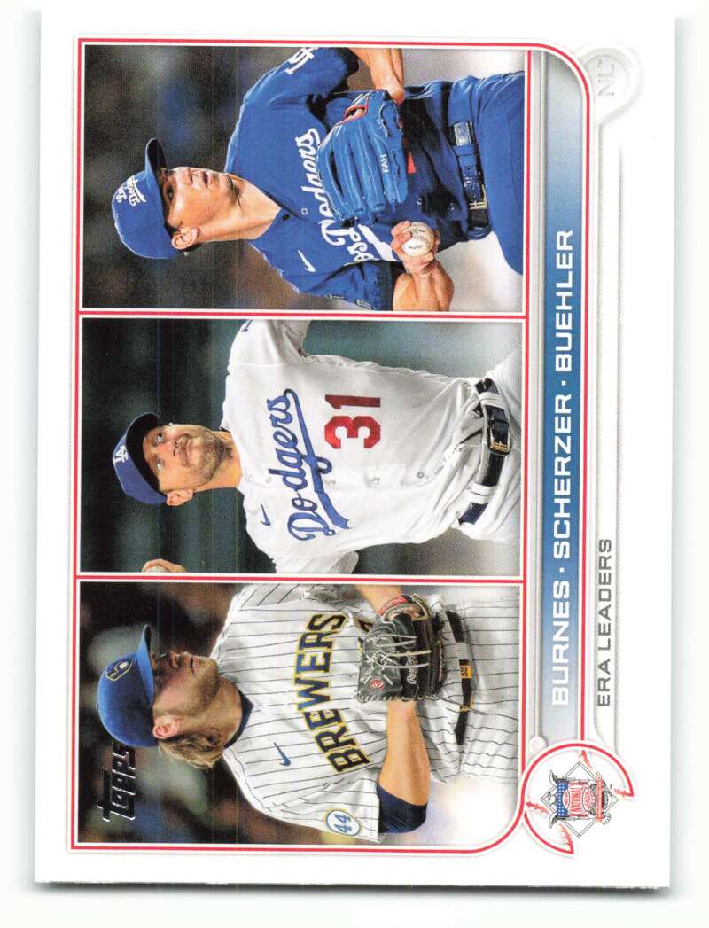 2022 Topps Baseball  #204 Burnes/Scherzer/Buehler   Image 1